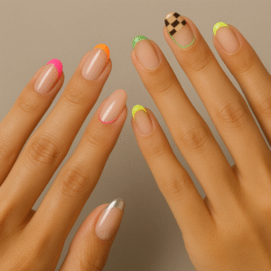  two-toned French manicures