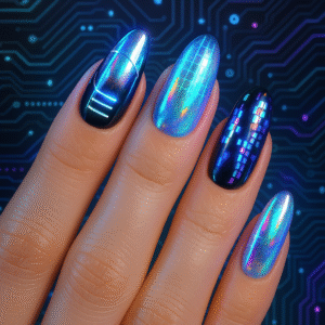 Tech-Inspired Nail Art & AI Nail Designs 2025: The Future of Modern Manicures